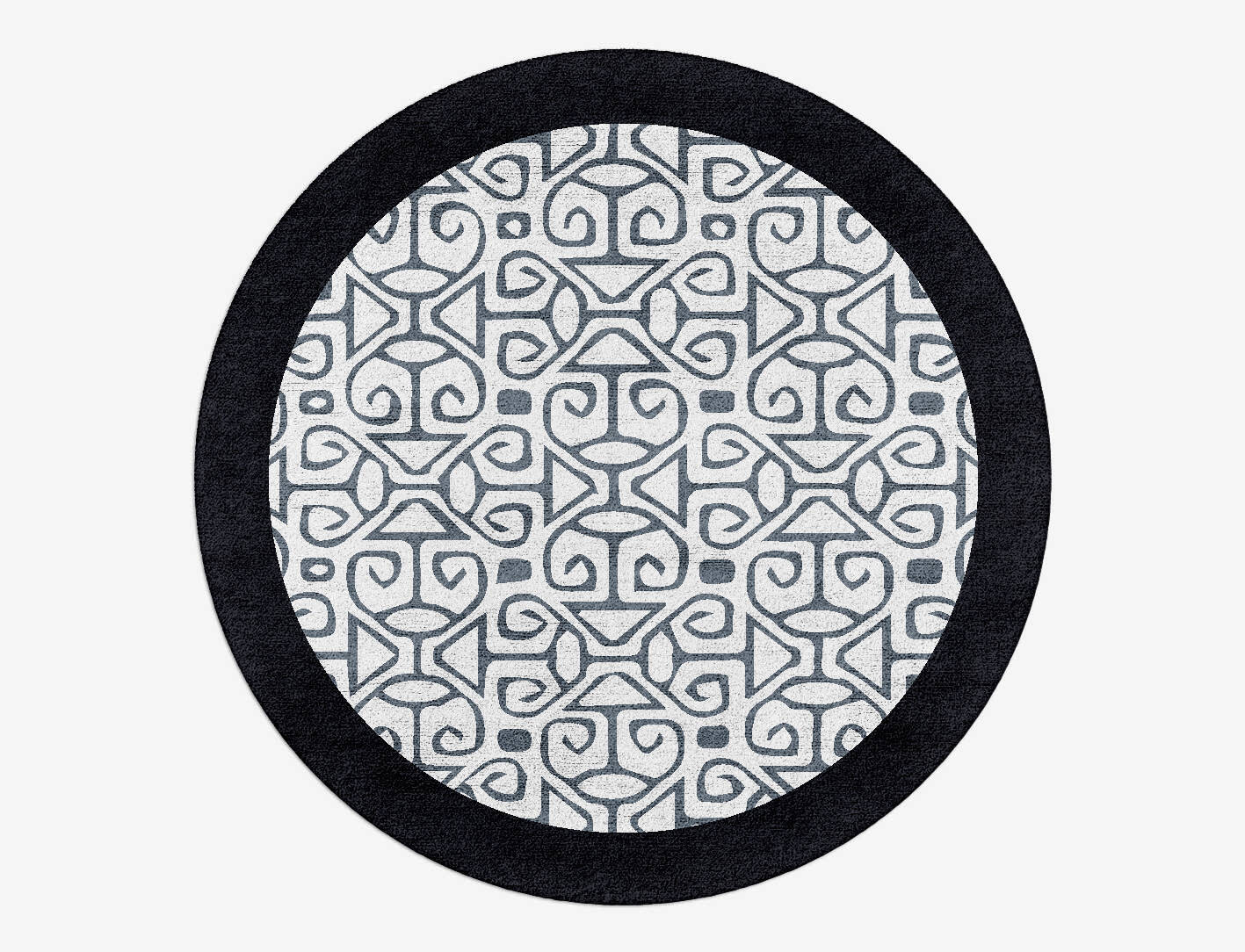 Azlan Grey Monochrome Round Hand Tufted Bamboo Silk Custom Rug by Rug Artisan