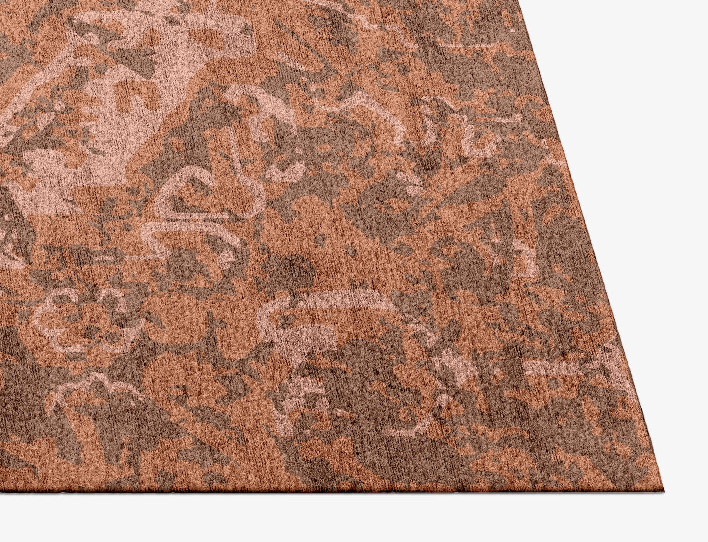 Aztec Prints Vintage Rectangle Hand Knotted Bamboo Silk Custom Rug by Rug Artisan