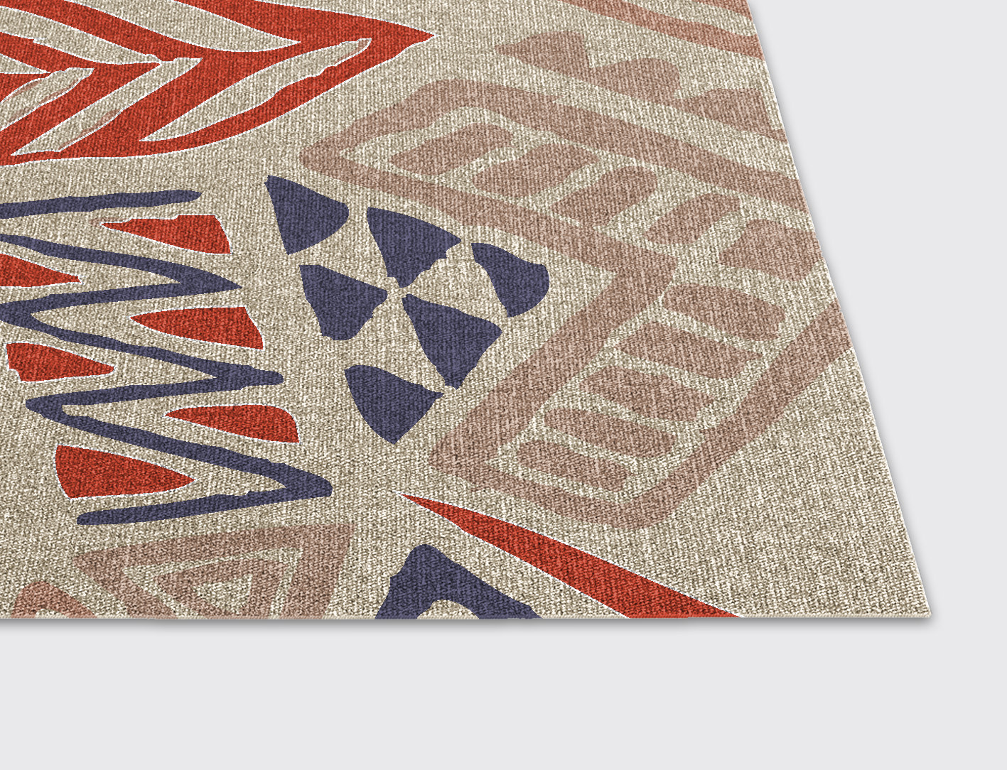 Azteque Abstract Rectangle Flatweave New Zealand Wool Custom Rug by Rug Artisan