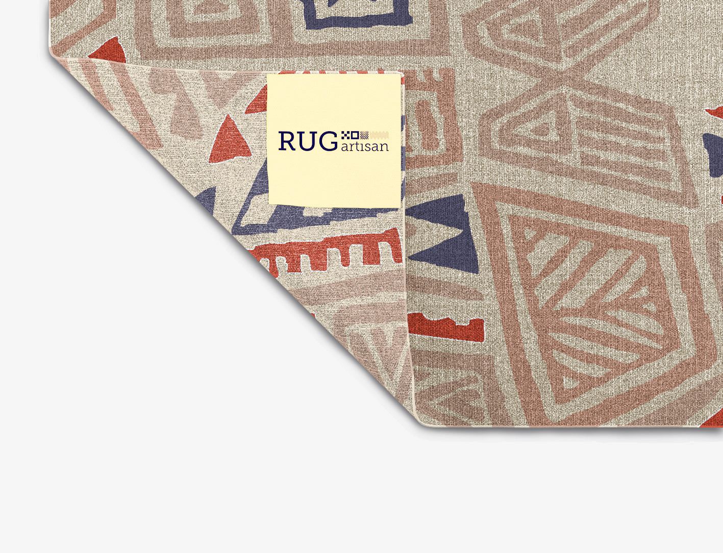 Azteque Abstract Rectangle Flatweave New Zealand Wool Custom Rug by Rug Artisan