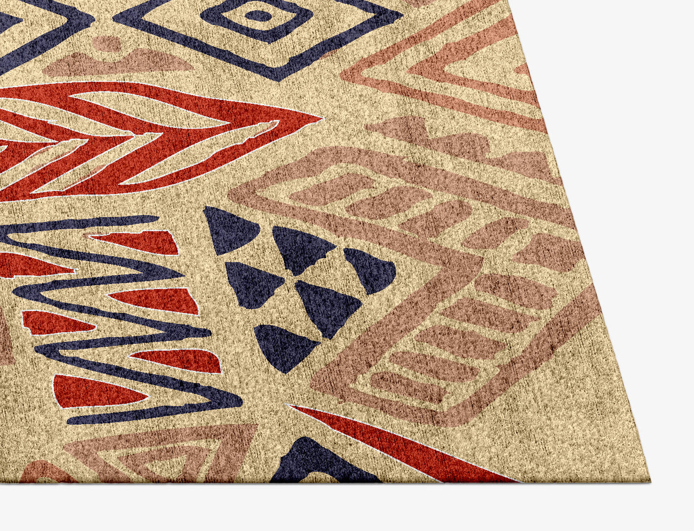 Azteque Abstract Rectangle Hand Knotted Bamboo Silk Custom Rug by Rug Artisan
