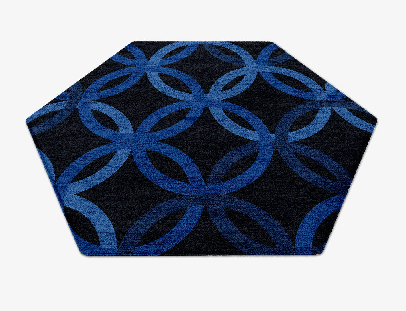 Bague Geometric Hexagon Hand Knotted Bamboo Silk Custom Rug by Rug Artisan