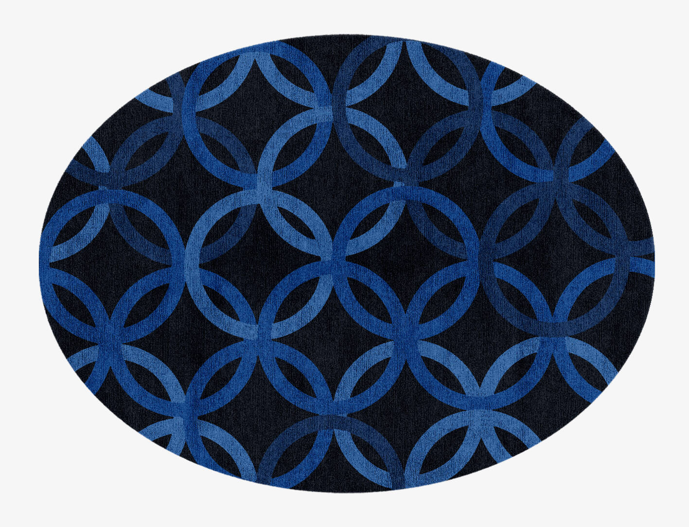 Bague Geometric Oval Hand Knotted Bamboo Silk Custom Rug by Rug Artisan