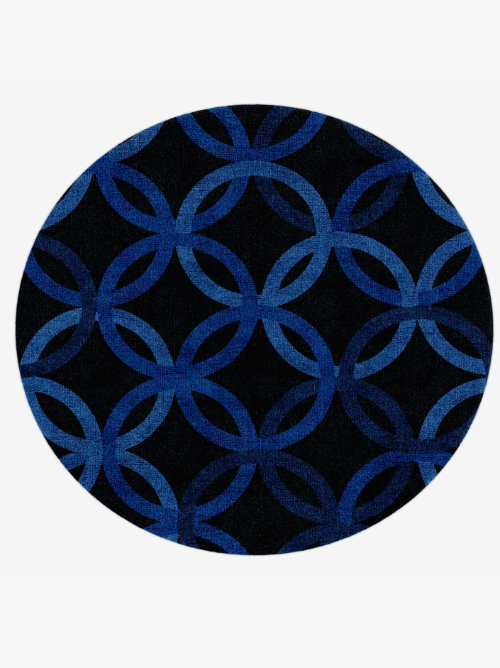 Bague Geometric Round Hand Knotted Bamboo Silk Custom Rug by Rug Artisan