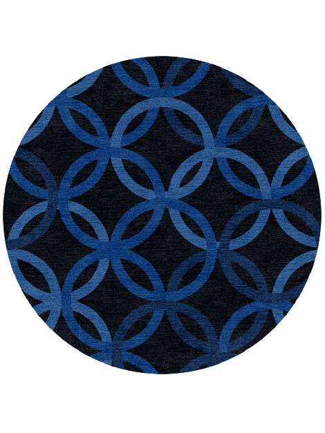 Bague Geometric Round Hand Knotted Tibetan Wool Custom Rug by Rug Artisan