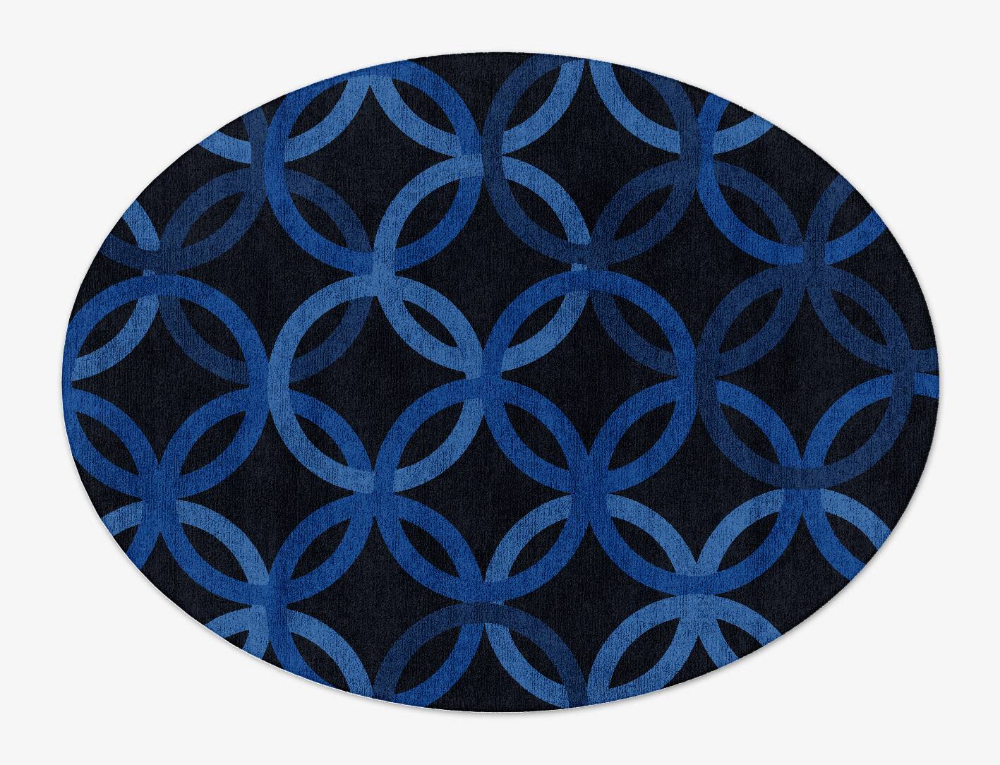 Bague Geometric Oval Hand Tufted Bamboo Silk Custom Rug by Rug Artisan