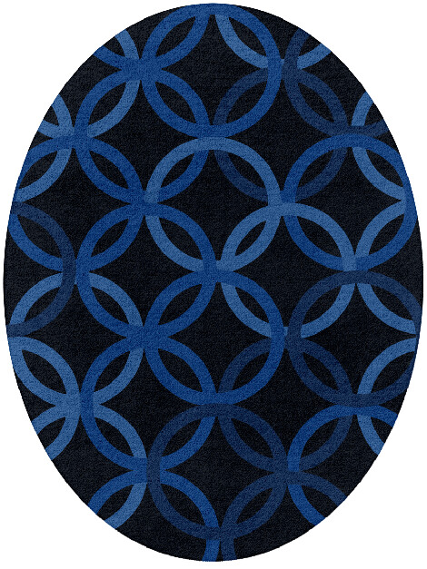 Bague Geometric Oval Hand Tufted Pure Wool Custom Rug by Rug Artisan