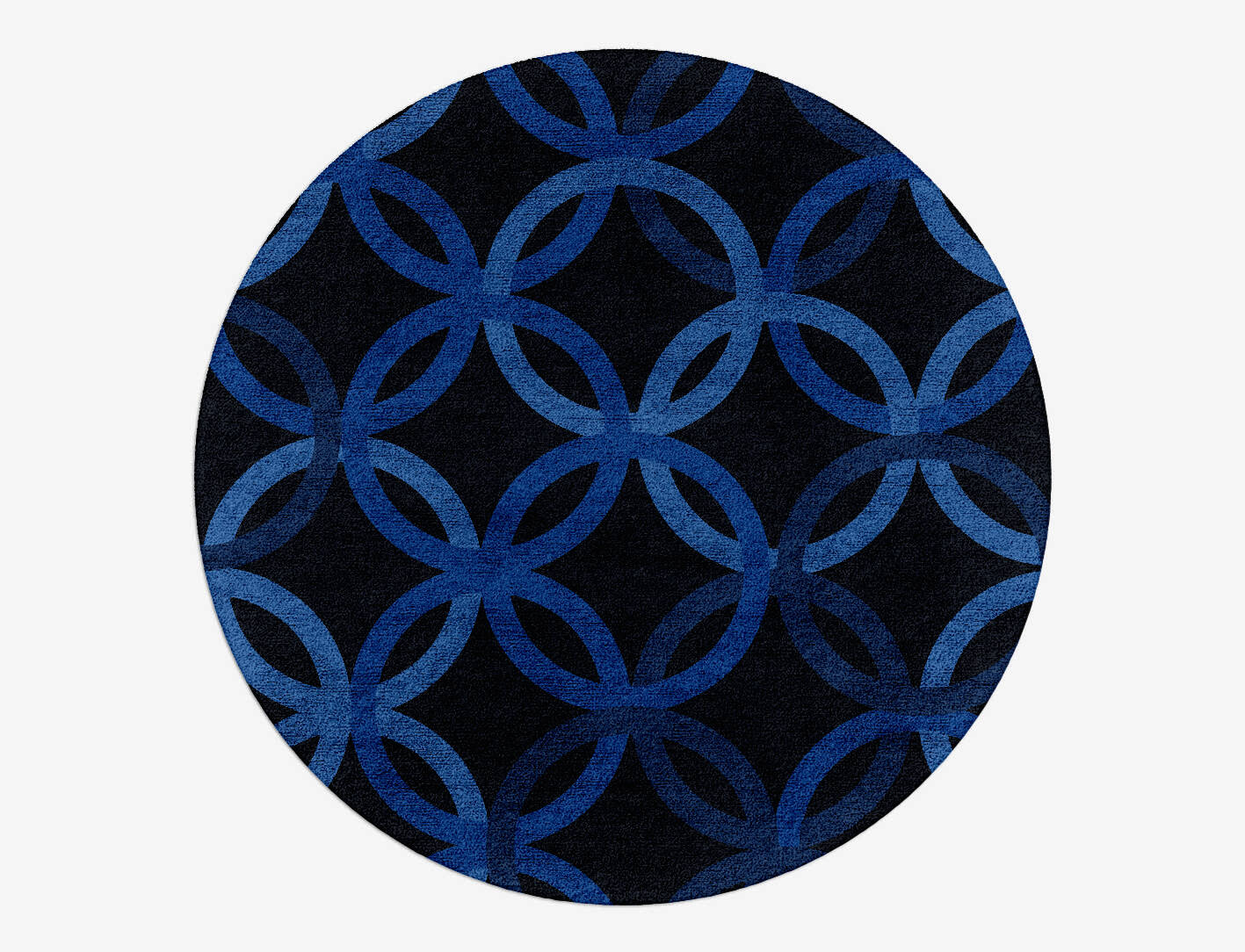 Bague Geometric Round Hand Tufted Bamboo Silk Custom Rug by Rug Artisan