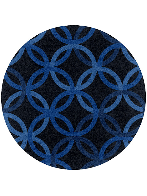 Bague Geometric Round Hand Tufted Pure Wool Custom Rug by Rug Artisan