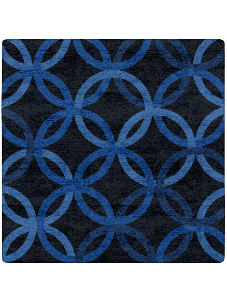 Bague Geometric Square Hand Tufted Bamboo Silk Custom Rug by Rug Artisan