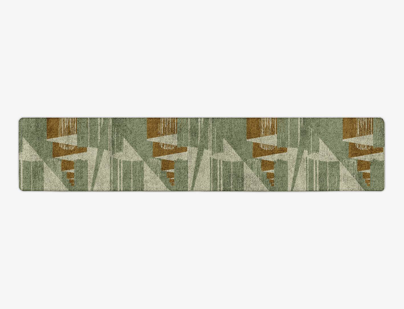 Bain Abstract Runner Hand Tufted Bamboo Silk Custom Rug by Rug Artisan