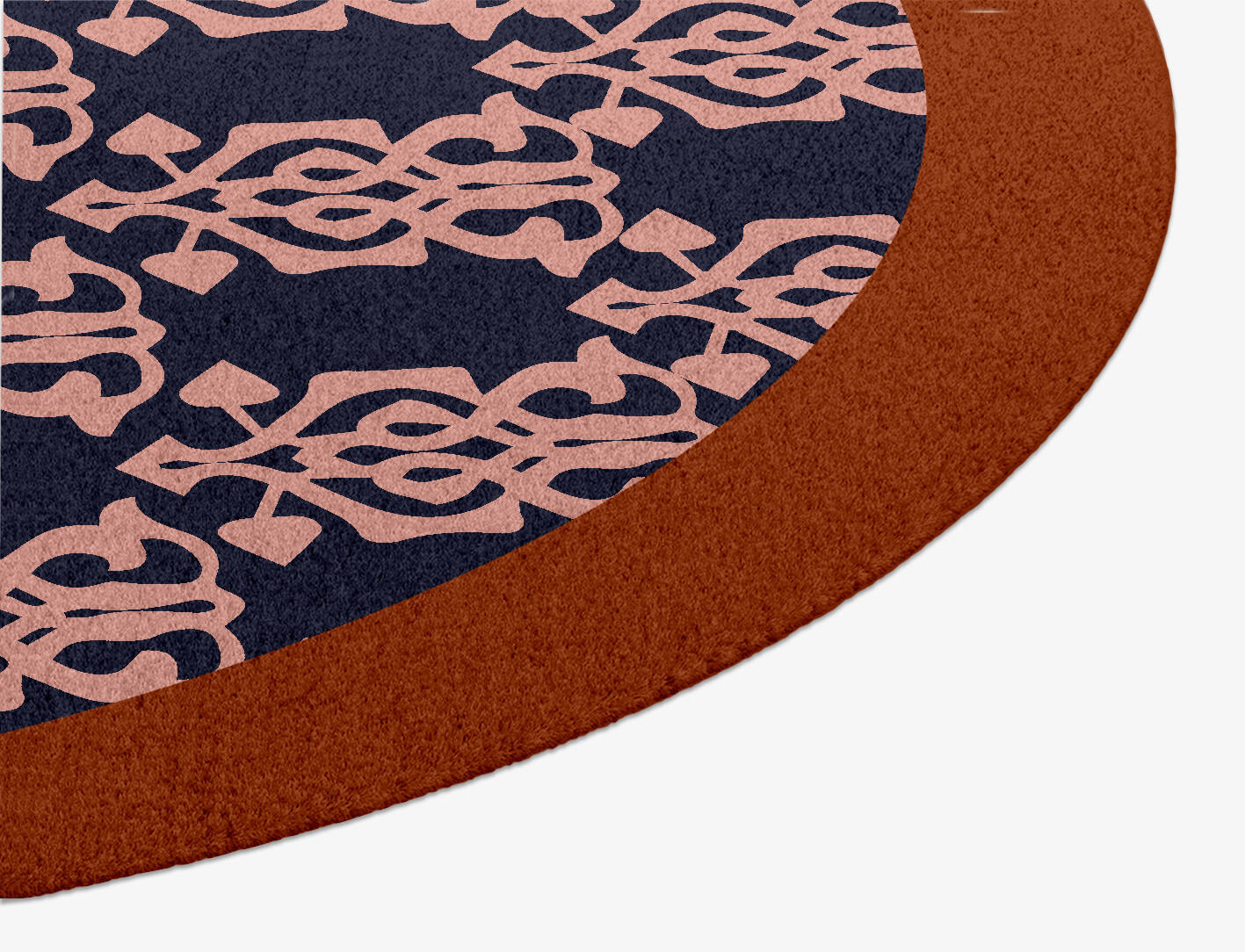 Balustrade Geometric Oval Hand Knotted Tibetan Wool Custom Rug by Rug Artisan
