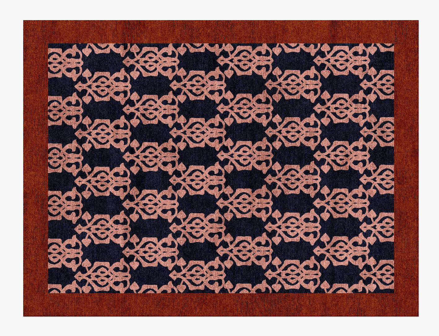 Balustrade Geometric Rectangle Hand Knotted Bamboo Silk Custom Rug by Rug Artisan