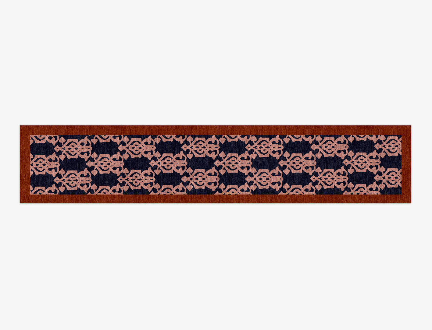 Balustrade Geometric Runner Hand Knotted Tibetan Wool Custom Rug by Rug Artisan