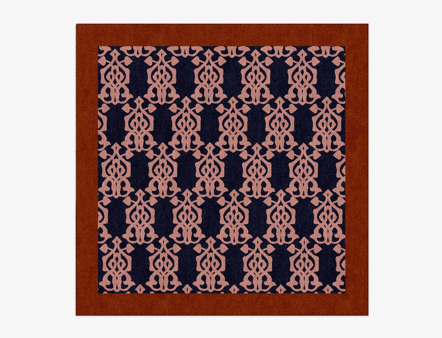 Balustrade Geometric Square Hand Knotted Tibetan Wool Custom Rug by Rug Artisan