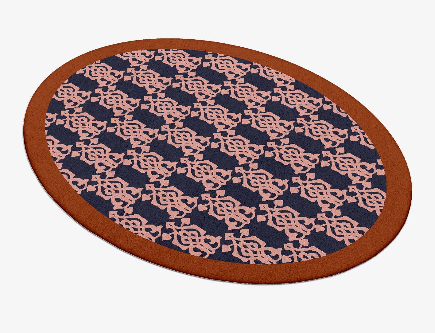Balustrade Geometric Oval Hand Tufted Pure Wool Custom Rug by Rug Artisan