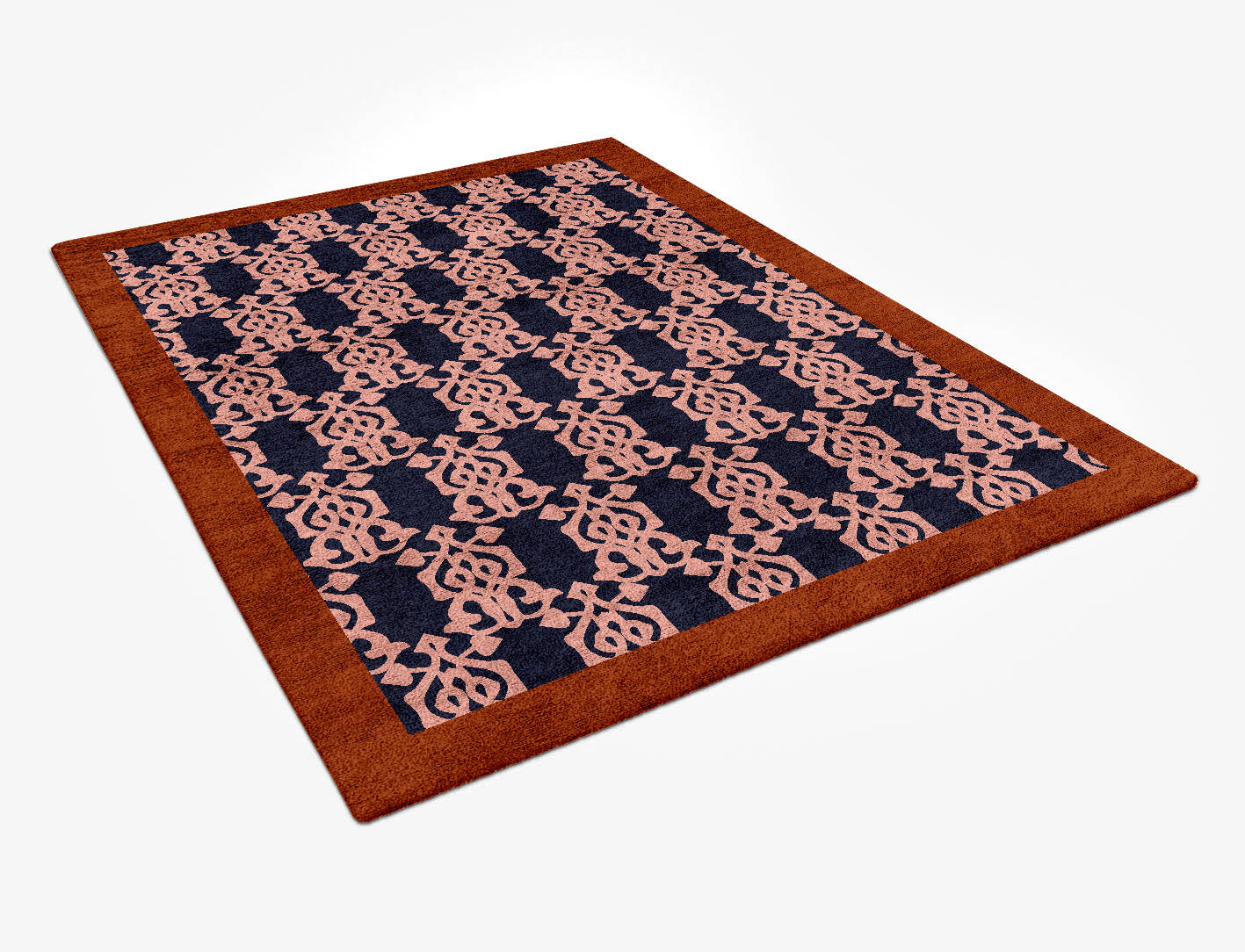 Balustrade Geometric Rectangle Hand Tufted Bamboo Silk Custom Rug by Rug Artisan