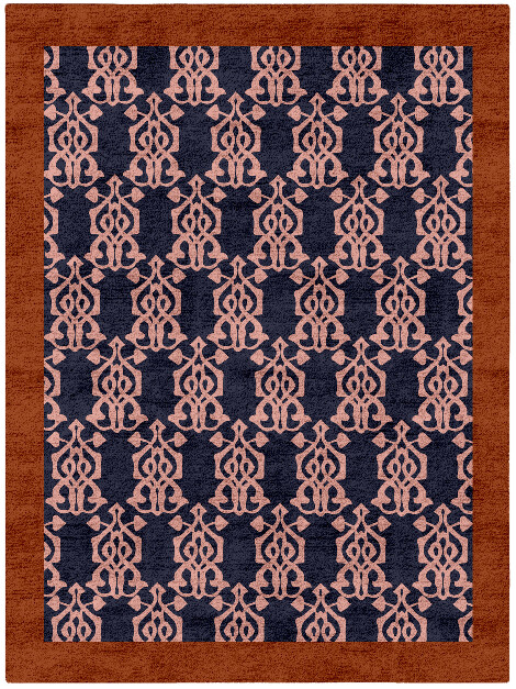 Balustrade Geometric Rectangle Hand Tufted Bamboo Silk Custom Rug by Rug Artisan