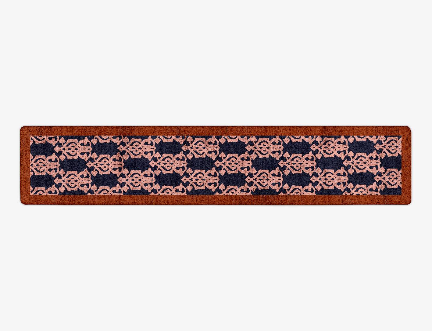 Balustrade Geometric Runner Hand Tufted Bamboo Silk Custom Rug by Rug Artisan