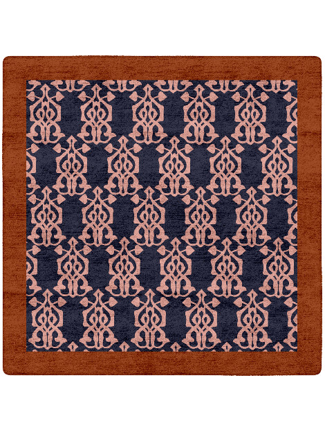 Balustrade Geometric Square Hand Tufted Bamboo Silk Custom Rug by Rug Artisan