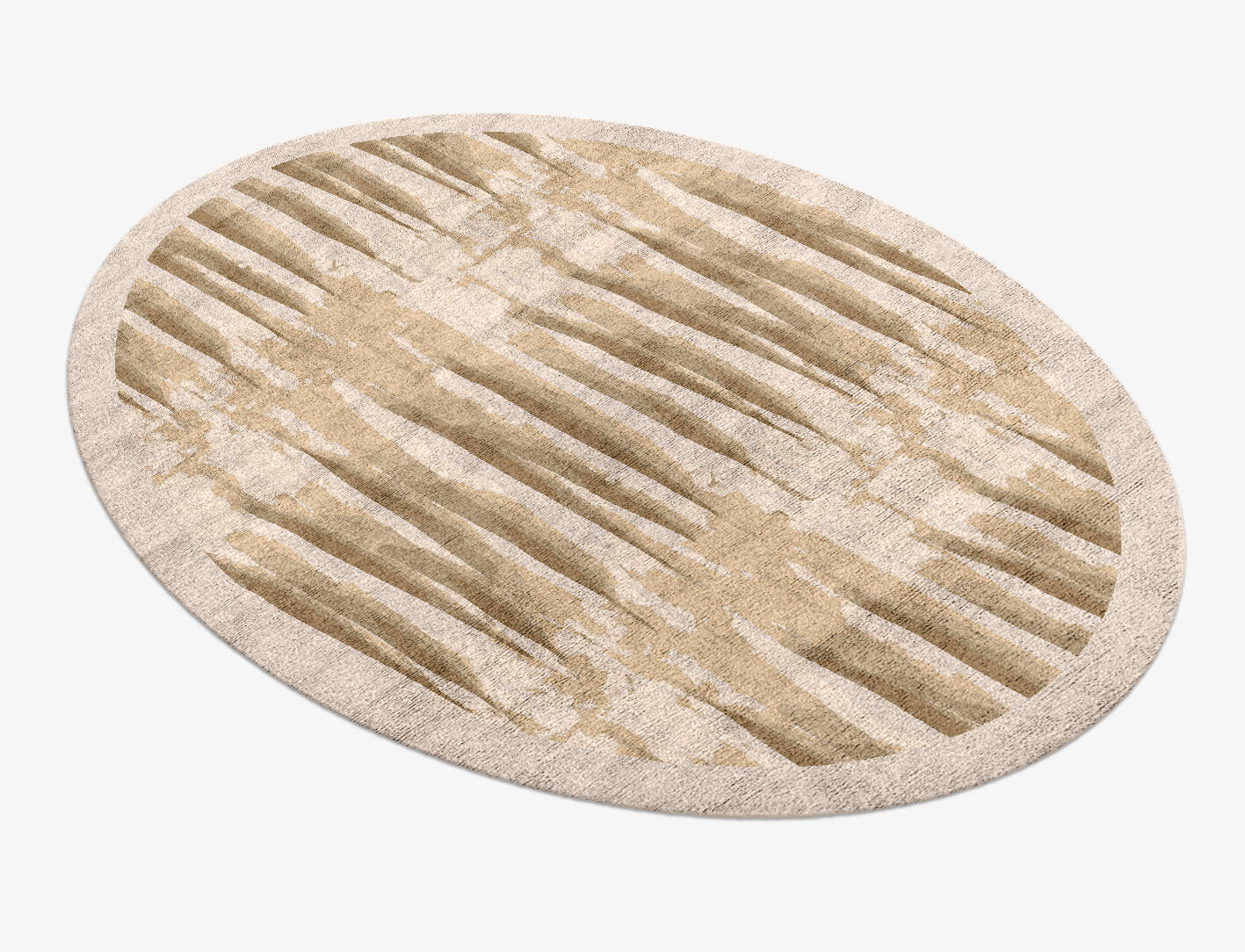 Bamboo Origami Oval Hand Knotted Bamboo Silk Custom Rug by Rug Artisan