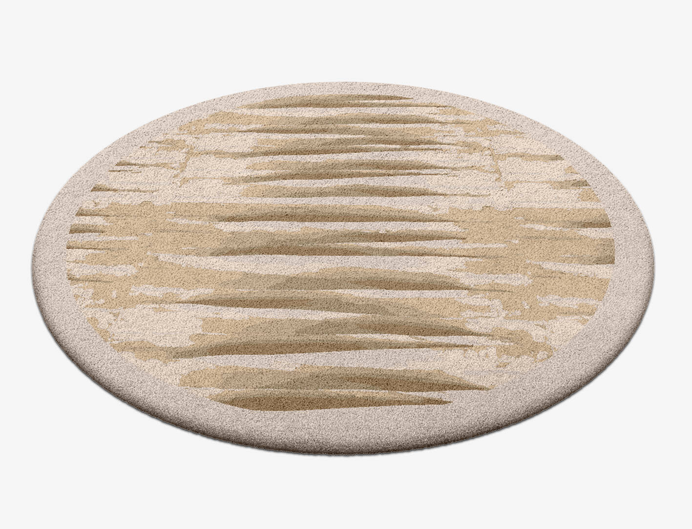 Bamboo Origami Round Hand Tufted Pure Wool Custom Rug by Rug Artisan