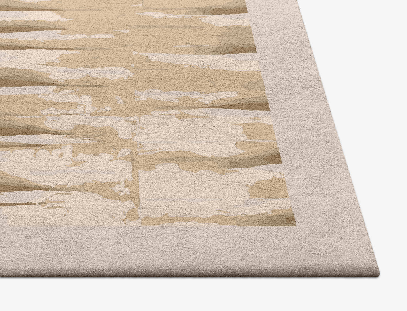 Bamboo Origami Square Hand Tufted Pure Wool Custom Rug by Rug Artisan