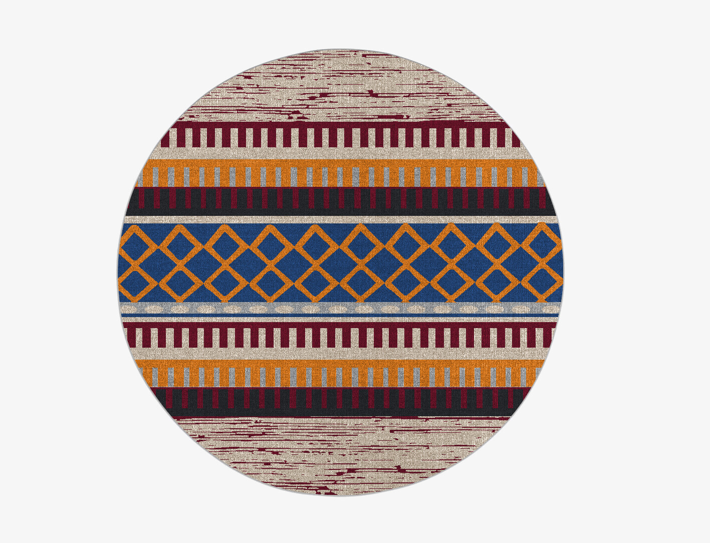 Bands Flatweaves Round Flatweave New Zealand Wool Custom Rug by Rug Artisan