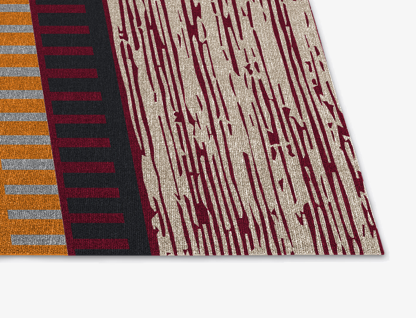 Bands Flatweaves Square Outdoor Recycled Yarn Custom Rug by Rug Artisan