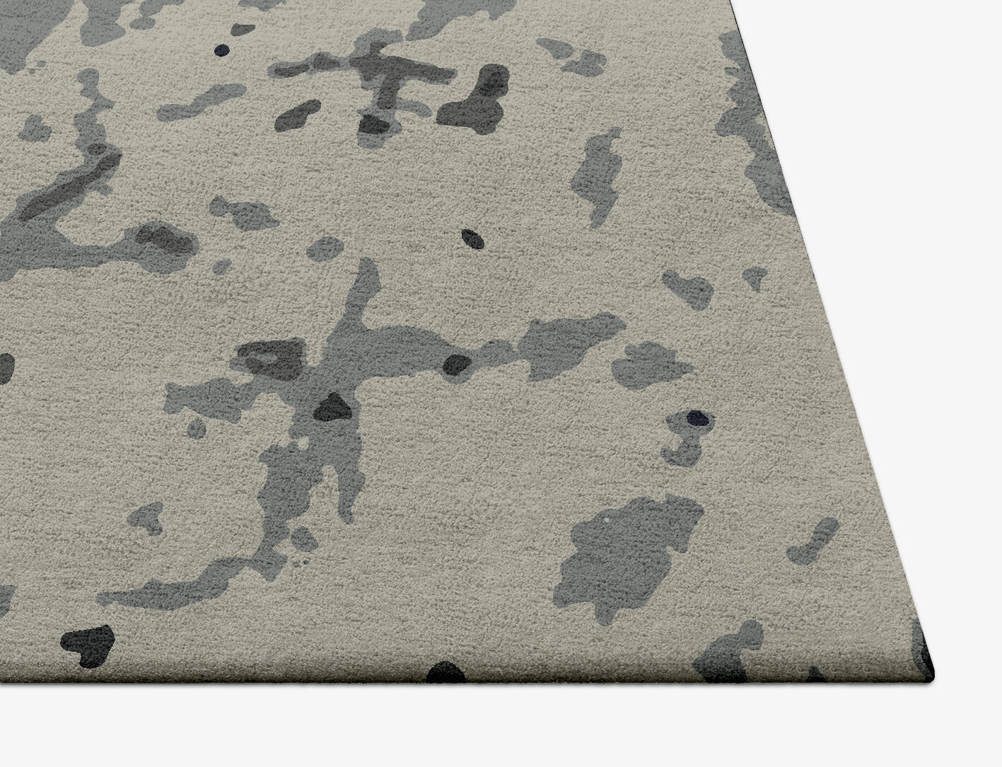 Barbed Surface Art Square Hand Tufted Pure Wool Custom Rug by Rug Artisan