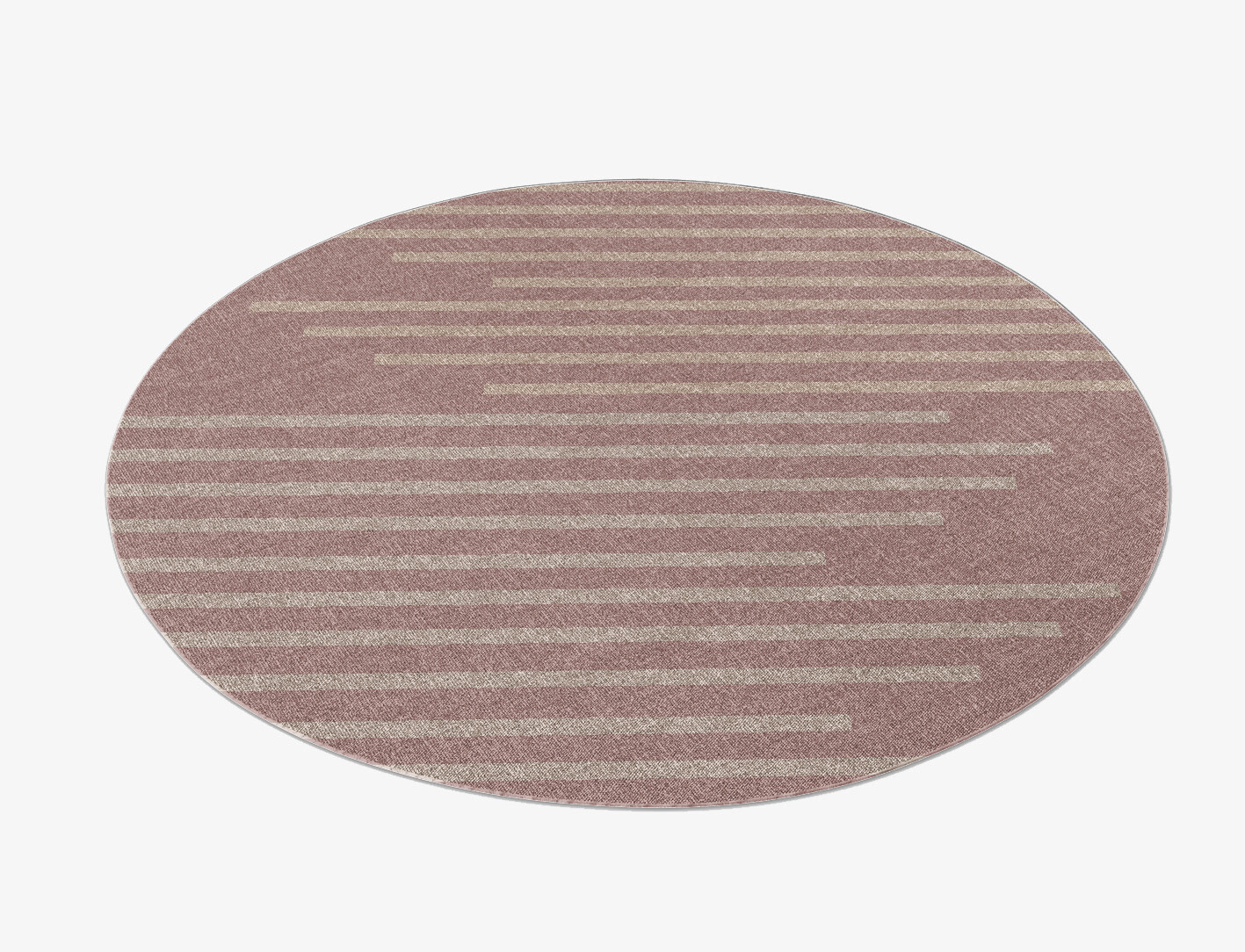 Bars Minimalist Round Flatweave New Zealand Wool Custom Rug by Rug Artisan