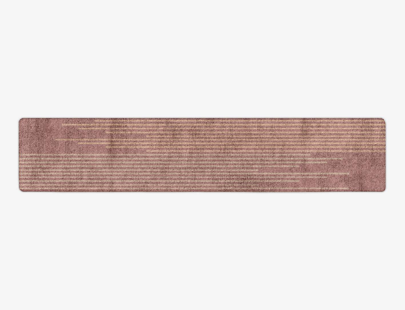 Bars Minimalist Runner Hand Tufted Bamboo Silk Custom Rug by Rug Artisan