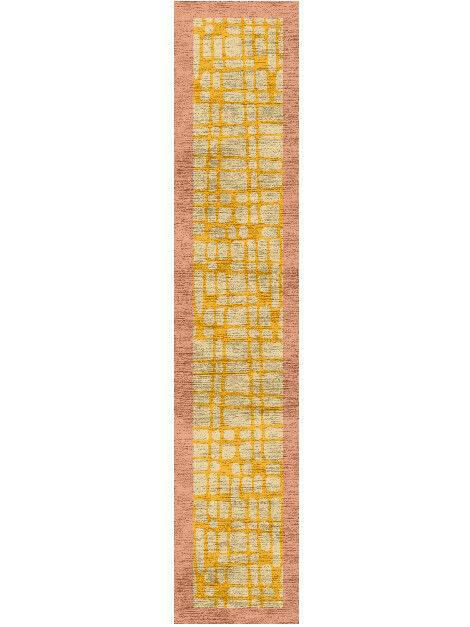 Beacon Geometric Runner Hand Knotted Bamboo Silk Custom Rug by Rug Artisan