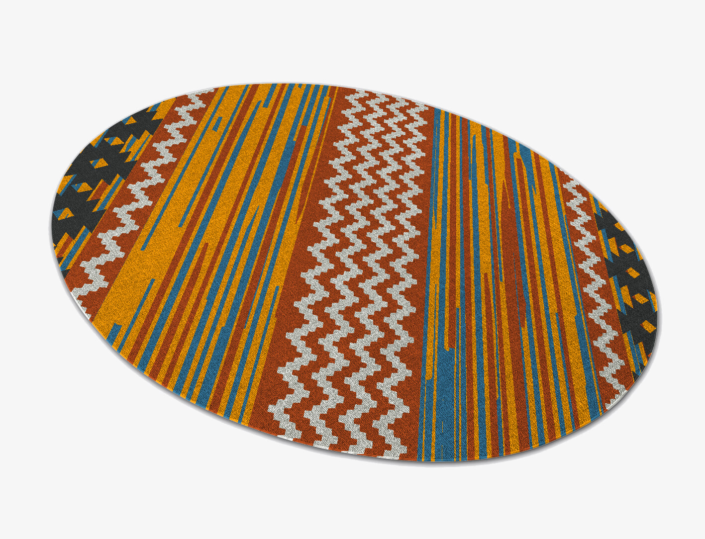 Beam Flatweaves Oval Outdoor Recycled Yarn Custom Rug by Rug Artisan