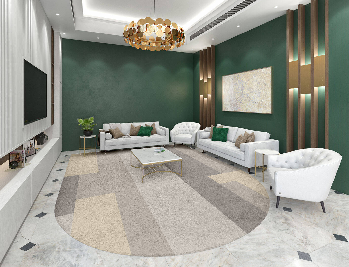 Beamish  Arch Hand Tufted Pure Wool Custom Rug by Rug Artisan