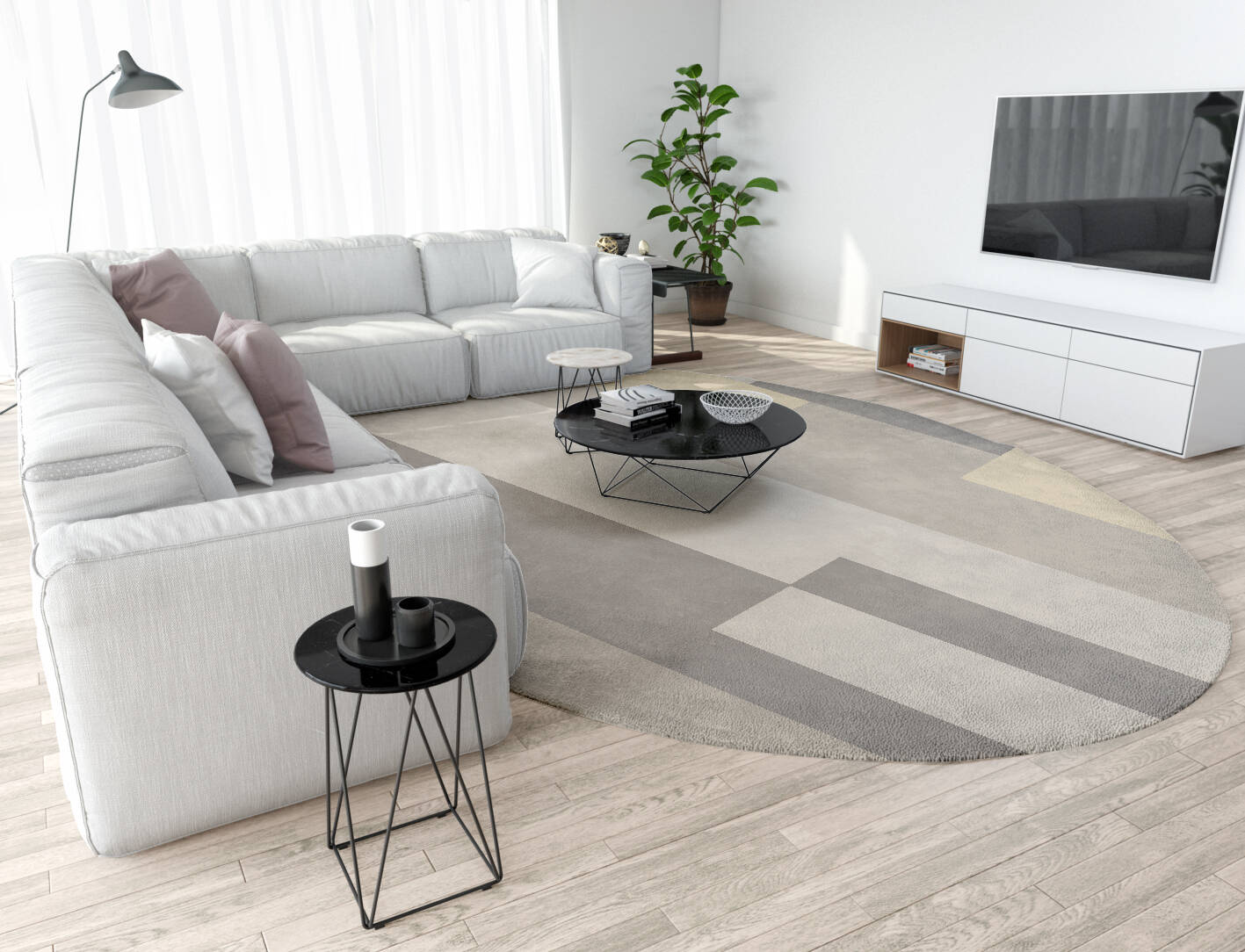 Beamish  Oval Hand Tufted Pure Wool Custom Rug by Rug Artisan