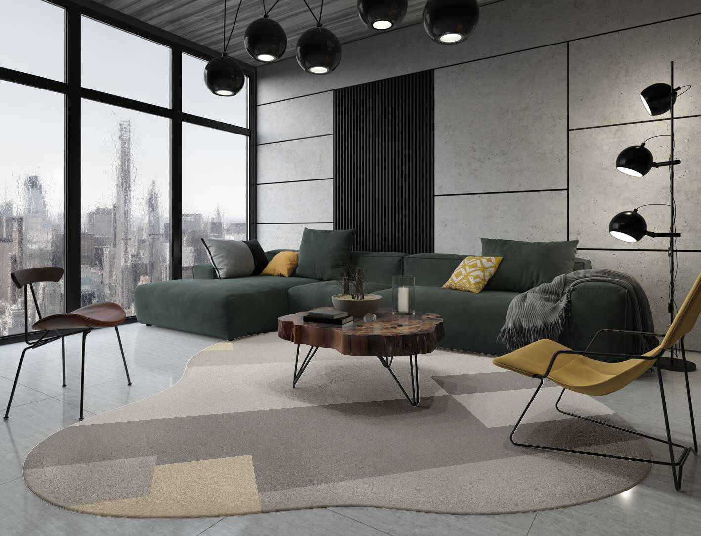 Beamish  Splash Hand Tufted Pure Wool Custom Rug by Rug Artisan