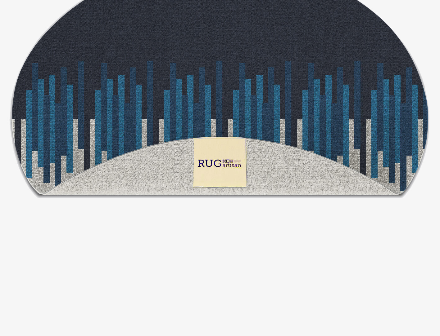 Beats Geometric Oval Flatweave New Zealand Wool Custom Rug by Rug Artisan