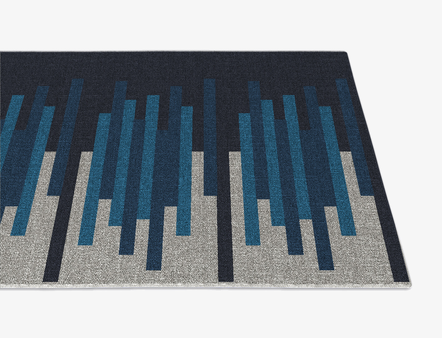Beats Geometric Runner Flatweave New Zealand Wool Custom Rug by Rug Artisan