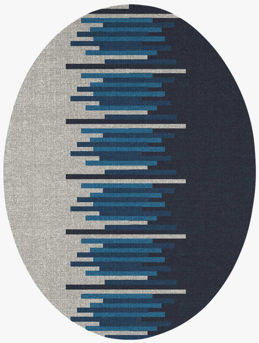 Beats Geometric Oval Outdoor Recycled Yarn Custom Rug by Rug Artisan