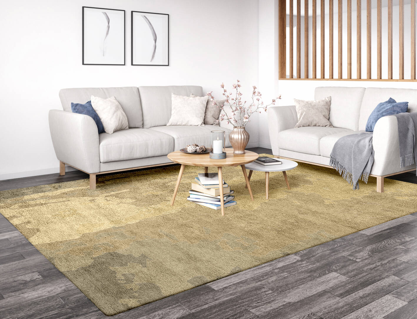 Bedford Gradation Rectangle Hand Tufted Bamboo Silk Custom Rug by Rug Artisan