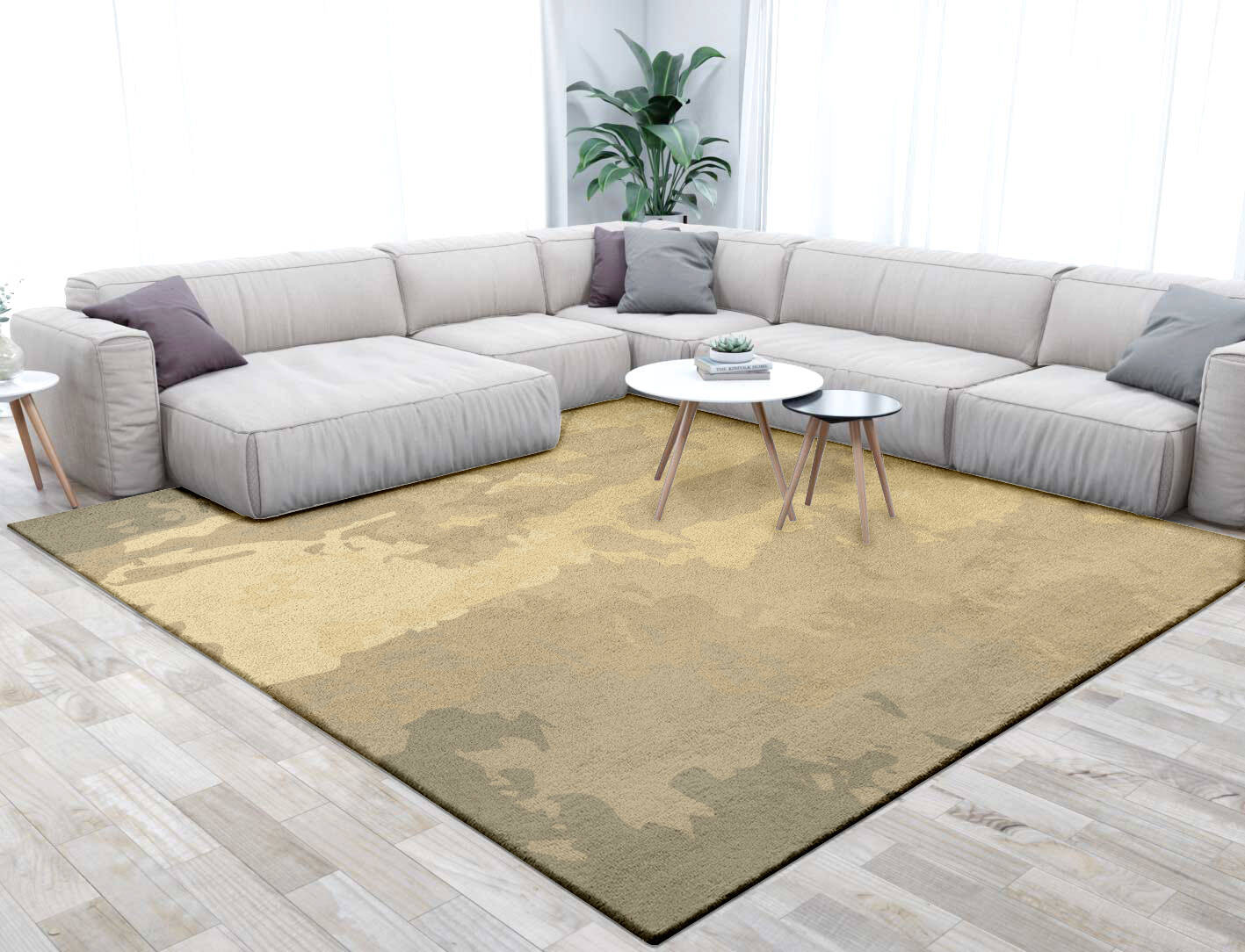 Bedford Gradation Square Hand Tufted Pure Wool Custom Rug by Rug Artisan