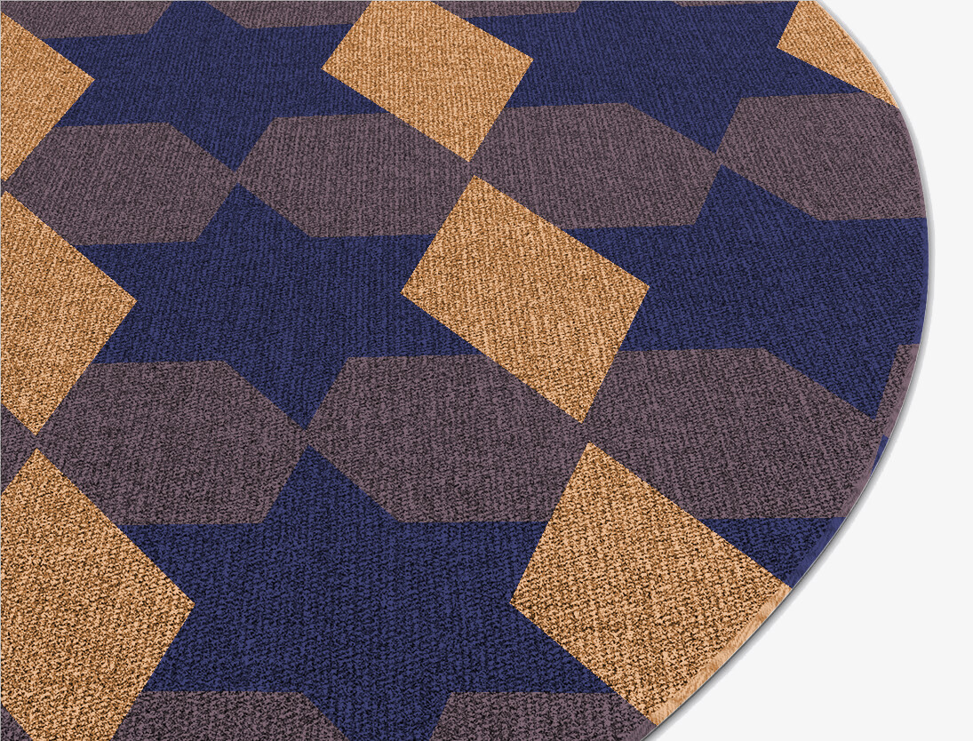 Bedrock Geometric Oval Flatweave New Zealand Wool Custom Rug by Rug Artisan