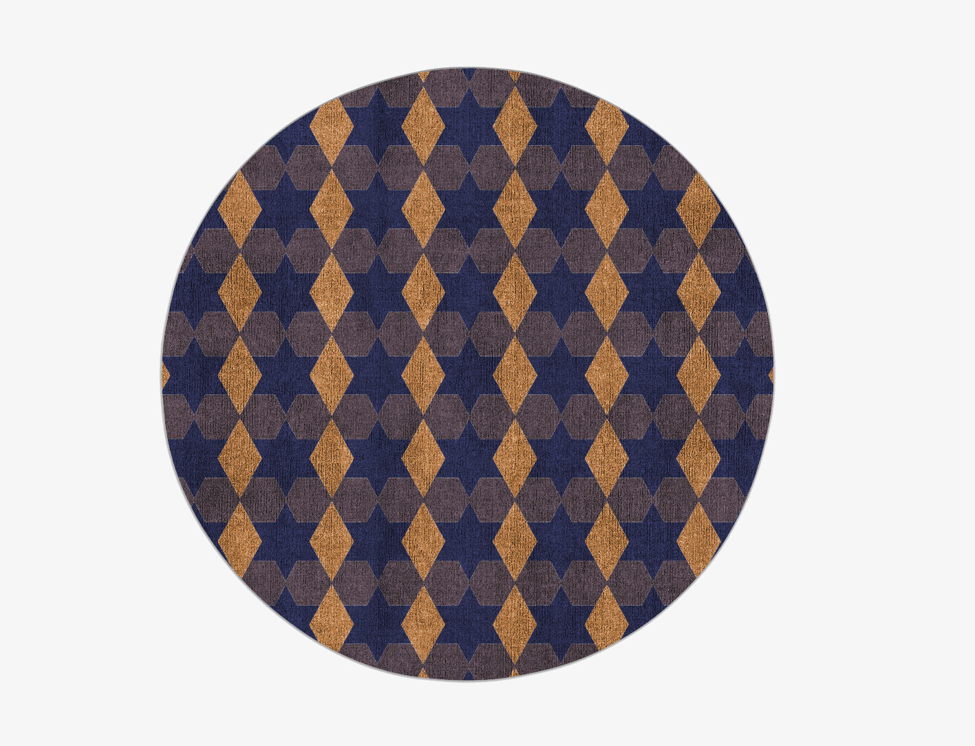 Bedrock Geometric Round Flatweave Bamboo Silk Custom Rug by Rug Artisan