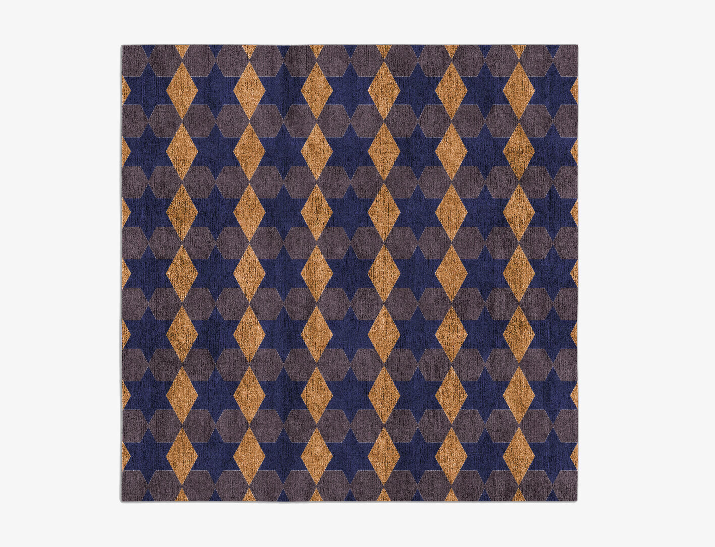 Bedrock Geometric Square Flatweave Bamboo Silk Custom Rug by Rug Artisan