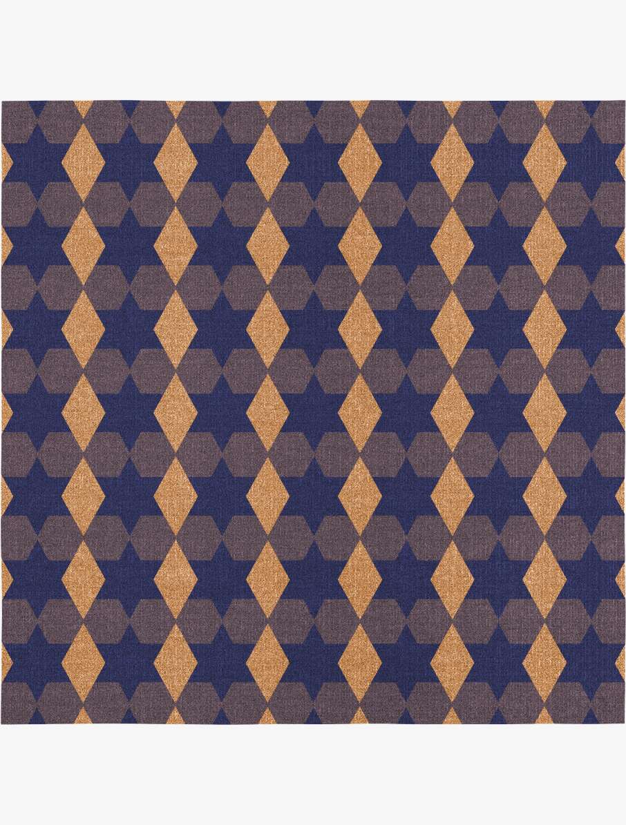 Bedrock Geometric Square Flatweave New Zealand Wool Custom Rug by Rug Artisan