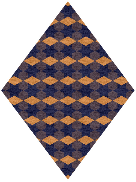 Bedrock Geometric Diamond Hand Knotted Tibetan Wool Custom Rug by Rug Artisan