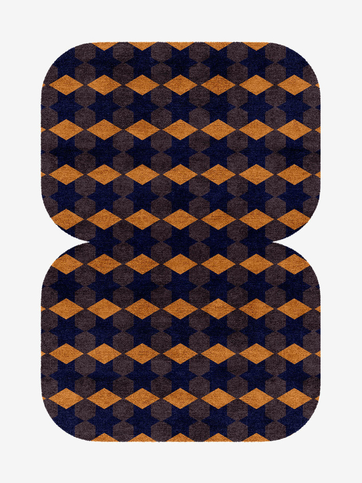 Bedrock Geometric Eight Hand Knotted Bamboo Silk Custom Rug by Rug Artisan