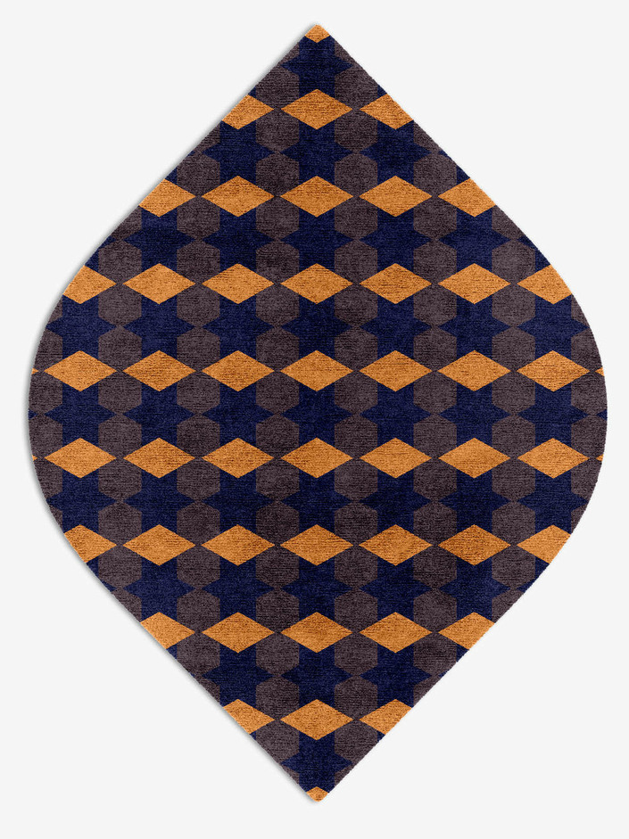Bedrock Geometric Ogee Hand Knotted Bamboo Silk Custom Rug by Rug Artisan