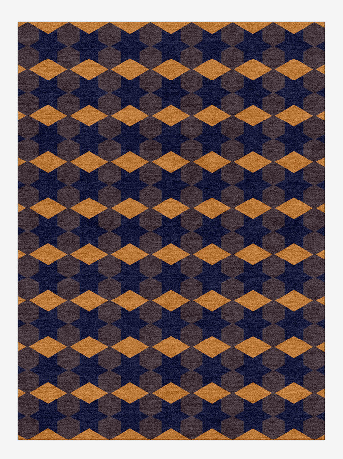 Bedrock Geometric Rectangle Hand Knotted Tibetan Wool Custom Rug by Rug Artisan